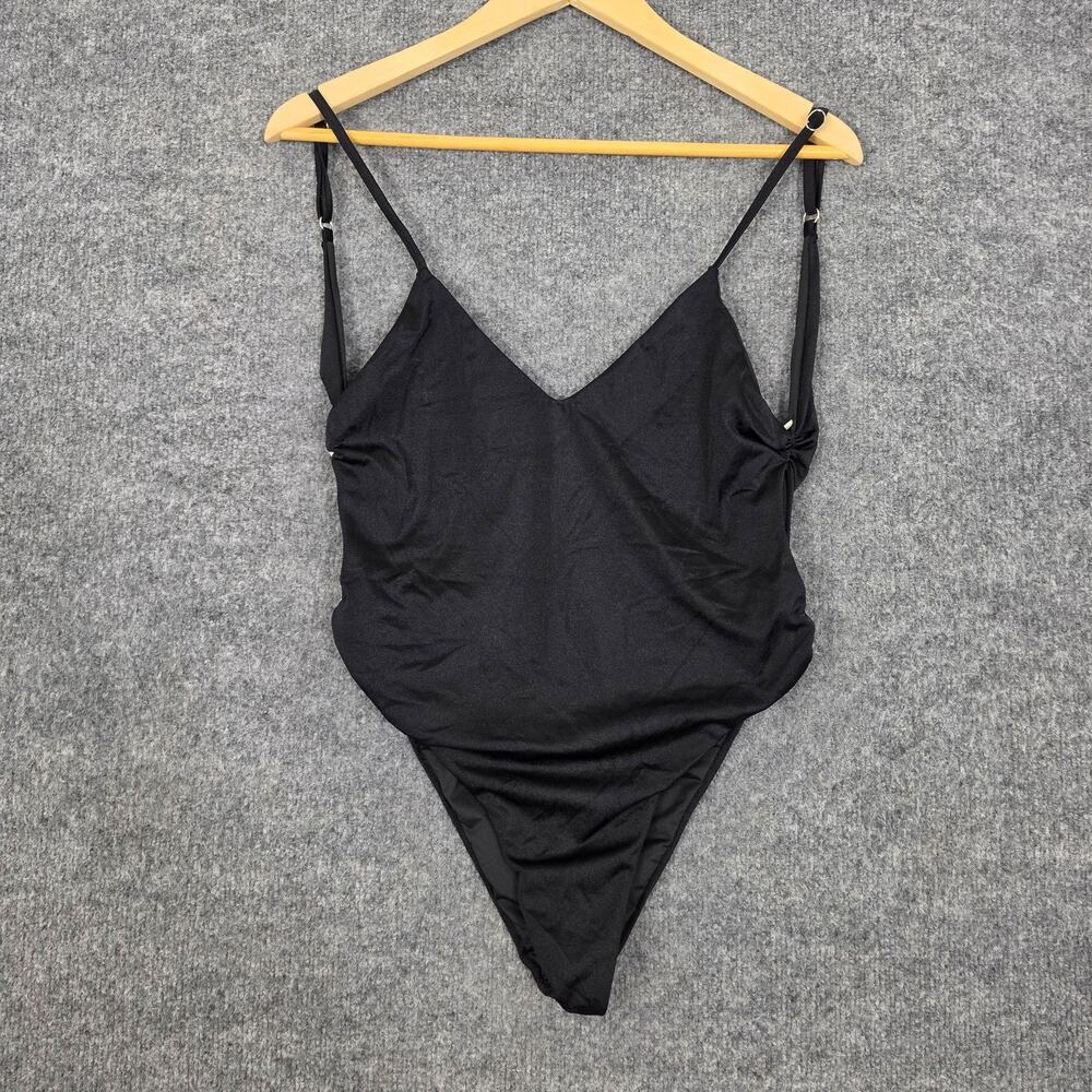 Baobab Swimsuit Medium Black One Piece Shell Side Detail Beach Pool Vacation